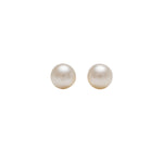 Load image into Gallery viewer, 4MM White Pearl 24K Pure Gold Plated Ear Studs
