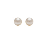Load image into Gallery viewer, 6MM White Pearl 24K Pure Gold Plated Ear Studs
