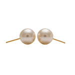 Load image into Gallery viewer, 10MM White Pearl 24K Pure Gold Plated Ear Studs
