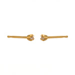 Load image into Gallery viewer, 2MM Cubic Zirconia 24K Pure Gold Plated Ear Studs
