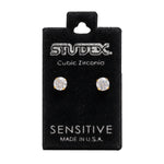 Load image into Gallery viewer, 5MM Cubic Zirconia 24K Pure Gold Plated Ear Studs
