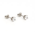Load image into Gallery viewer, 5MM Cubic Zirconia Allergy-Free Stainless Steel Ear Studs
