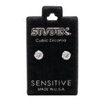Load image into Gallery viewer, 5MM Cubic Zirconia Allergy-Free Stainless Steel Ear Studs

