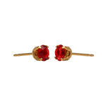 Load image into Gallery viewer, 5MM January Garnet 24K Pure Gold Plated Ear Studs

