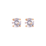 Load image into Gallery viewer, 5MM April Crystal 24K Pure Gold Plated Ear Studs
