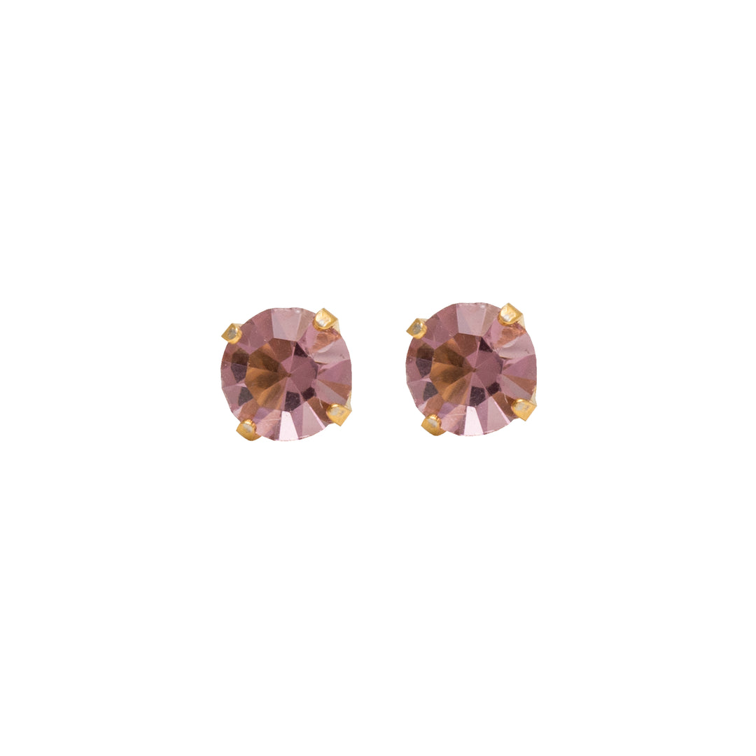 5MM June Alexandar 24K Pure Gold Plated Ear Studs