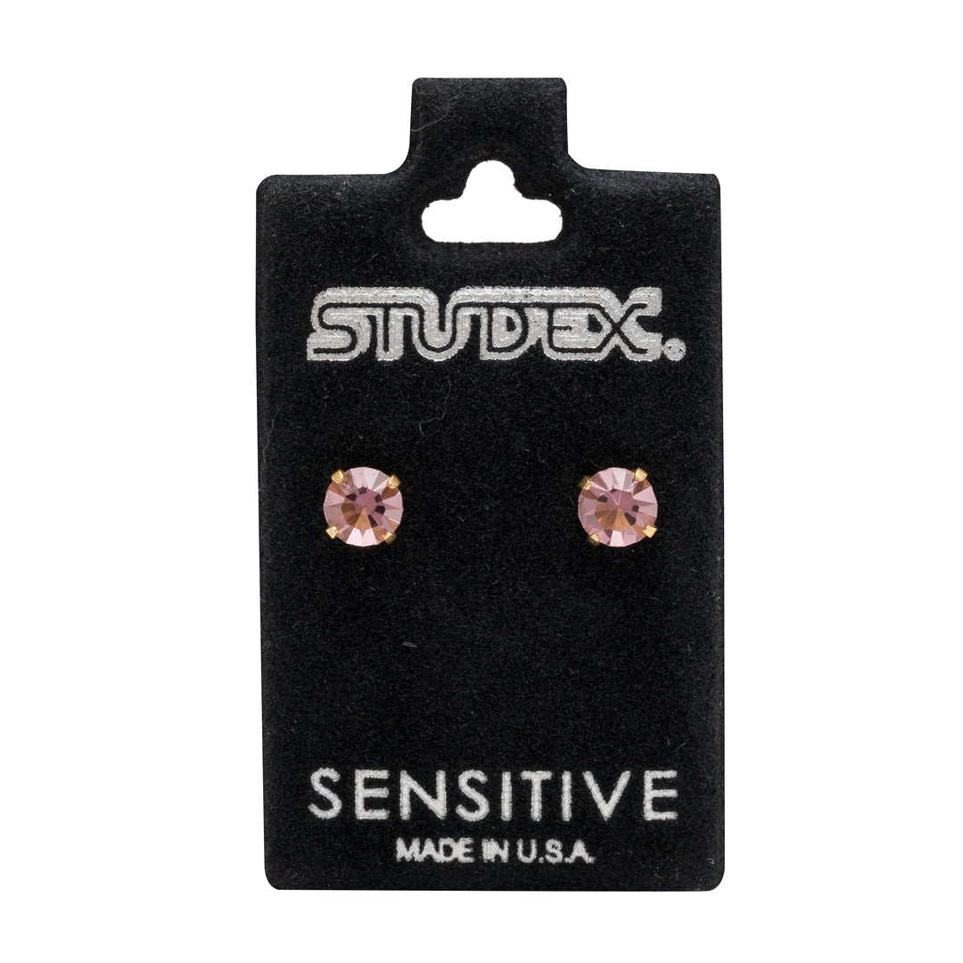 5MM June Alexandar 24K Pure Gold Plated Ear Studs