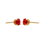 Load image into Gallery viewer, 5MM July Ruby 24K Pure Gold Plated Ear Studs
