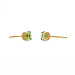 Load image into Gallery viewer, 5MM August Peridot 24K Pure Gold Plated Ear Studs
