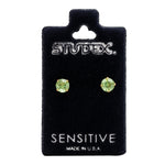 Load image into Gallery viewer, 5MM August Peridot 24K Pure Gold Plated Ear Studs
