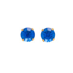 Load image into Gallery viewer, 5MM September - Sapphire 24K Pure Gold Plated Ear Studs
