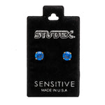 Load image into Gallery viewer, 5MM September - Sapphire 24K Pure Gold Plated Ear Studs
