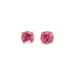 Load image into Gallery viewer, 5MM Oct Rose 24K Pure Gold Plated Ear Studs
