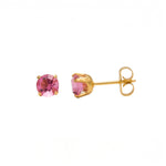 Load image into Gallery viewer, 5MM Oct Rose 24K Pure Gold Plated Ear Studs
