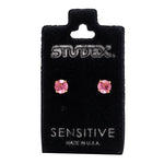Load image into Gallery viewer, 5MM Oct Rose 24K Pure Gold Plated Ear Studs
