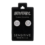 Load image into Gallery viewer, 8MM Cubic Zirconia Allergy-Free Stainless Steel Ear Studs

