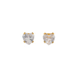 Load image into Gallery viewer, 5*5MM Cubic Zirconia Heart Shape Ear Studs
