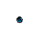 Load image into Gallery viewer, Body Jewellery Barbell Blue Zircon Stainless Steel 14G 5/8 Tongue Studs
