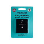 Load image into Gallery viewer, Body Jewellery Barbell Blue Zircon Stainless Steel 14G 5/8 Tongue Studs
