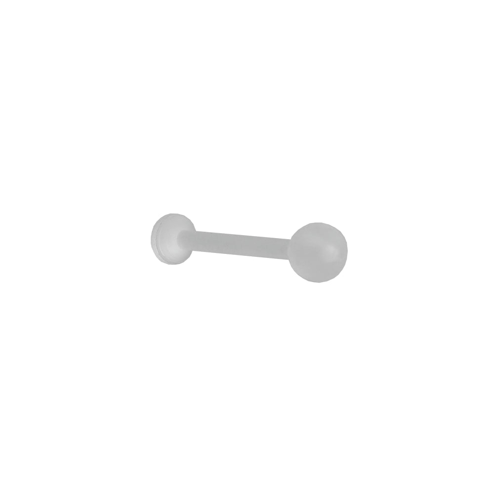 Body Jewellery Polycarbonate Barbell Retainer 14G 5/8 Tongue Studs