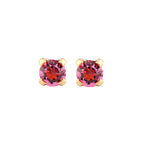 Load image into Gallery viewer, 3MM Ð October Rose Birthstone 24K Pure Gold Plated Ear Studs For Kids
