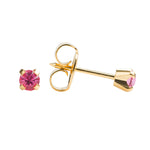 Load image into Gallery viewer, 3MM Ð October Rose Birthstone 24K Pure Gold Plated Ear Studs For Kids
