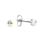 Load image into Gallery viewer, 4MM Ab/Rainbow Crystal Ball Allergy-free Stainless Steel Ear Studs For Kids

