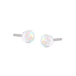 Load image into Gallery viewer, 4MM Ab/Rainbow Crystal Ball Allergy-free Stainless Steel Ear Studs For Kids
