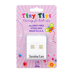 Load image into Gallery viewer, 3MM White Pearl 24K Pure Gold Plated Ear Studs For Kids
