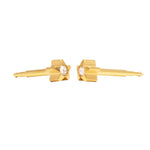 Load image into Gallery viewer, 4MM Starlite April Crystal 24K Pure Gold Plated Ear Studs For Kids
