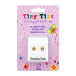 Load image into Gallery viewer, 4MM Starlite April Crystal 24K Pure Gold Plated Ear Studs For Kids

