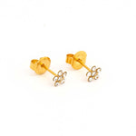 Load image into Gallery viewer, Daisy April Crystal 24K Pure Gold Plated Ear Studs For Kids
