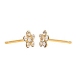 Load image into Gallery viewer, Daisy April Crystal 24K Pure Gold Plated Ear Studs For Kids
