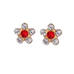 Load image into Gallery viewer, Daisy April Crystal -July Ruby 24K Pure Gold Plated Ear Studs For Kids
