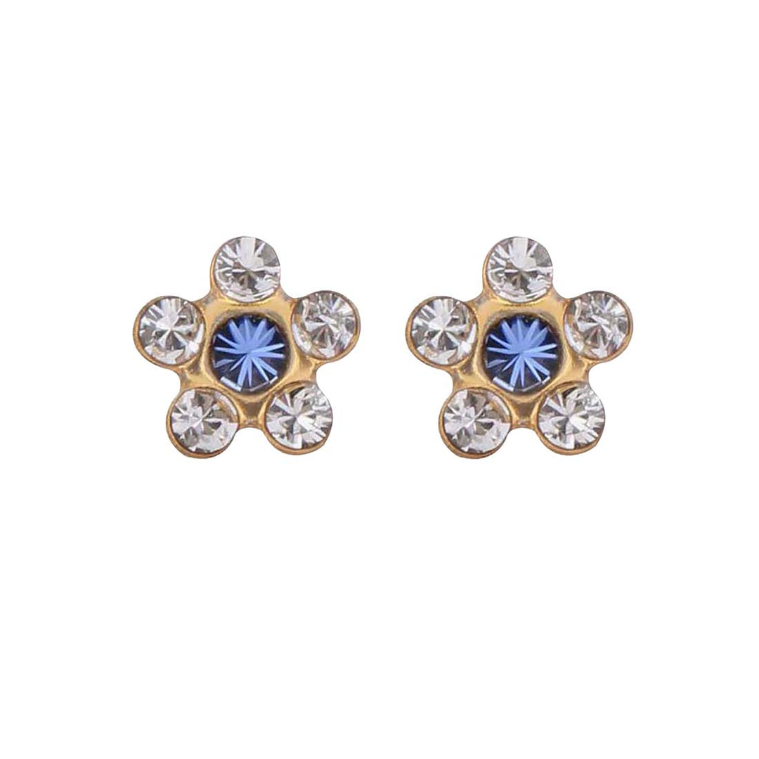 Daisy August Peridot Ð May Emerald Allergy-free Stainless Steel Ear Studs For Kids