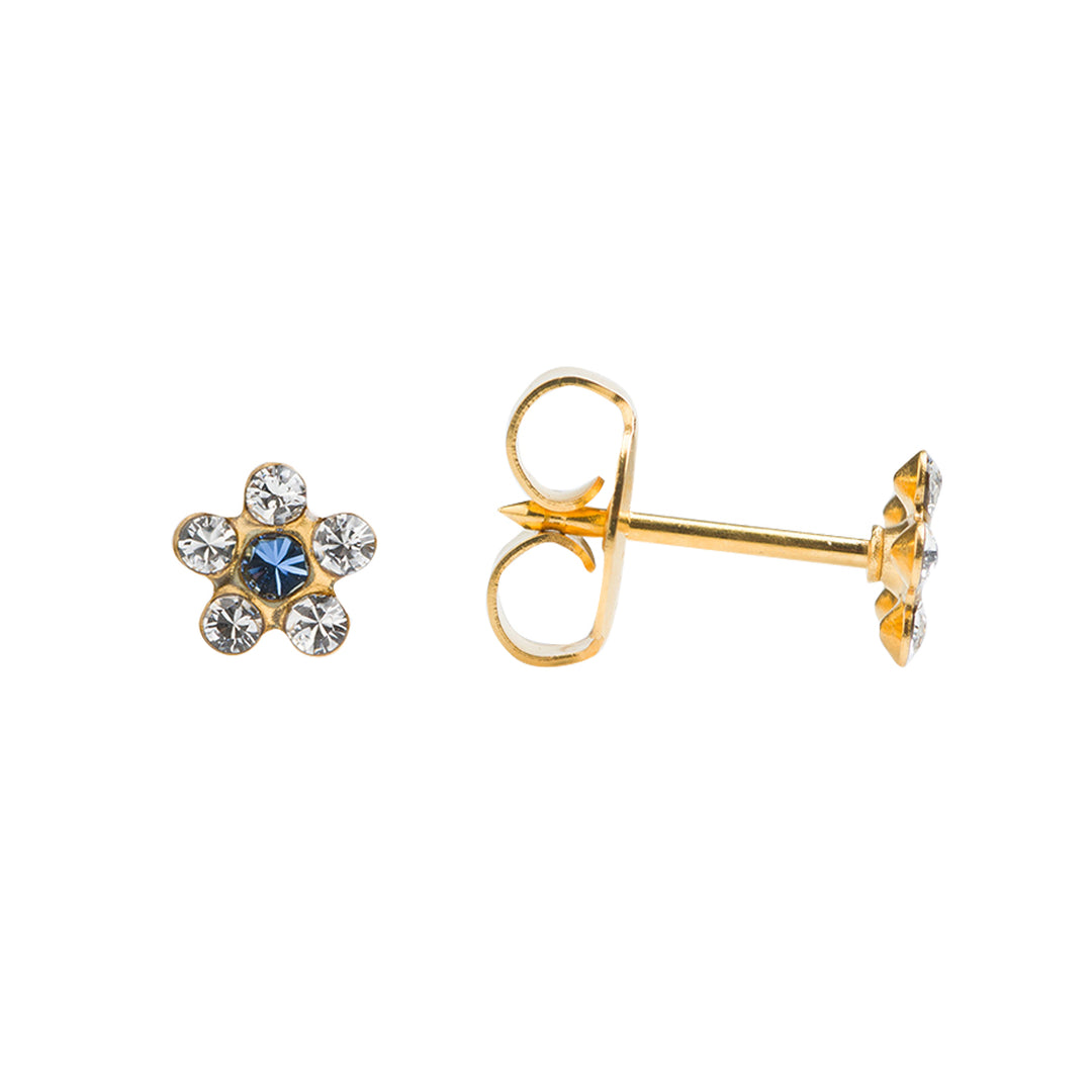 Daisy August Peridot Ð May Emerald Allergy-free Stainless Steel Ear Studs For Kids