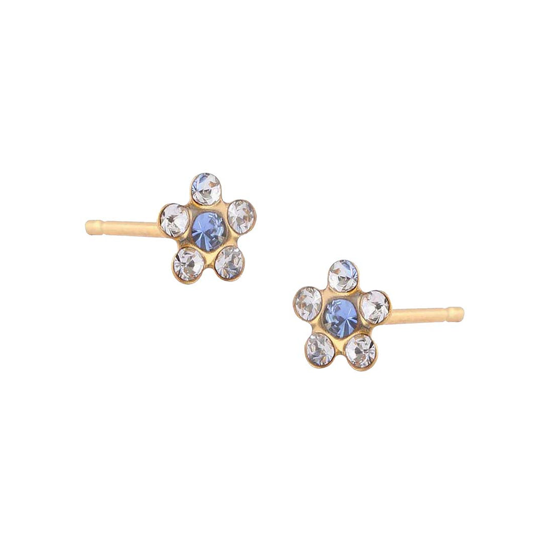 Daisy August Peridot Ð May Emerald Allergy-free Stainless Steel Ear Studs For Kids