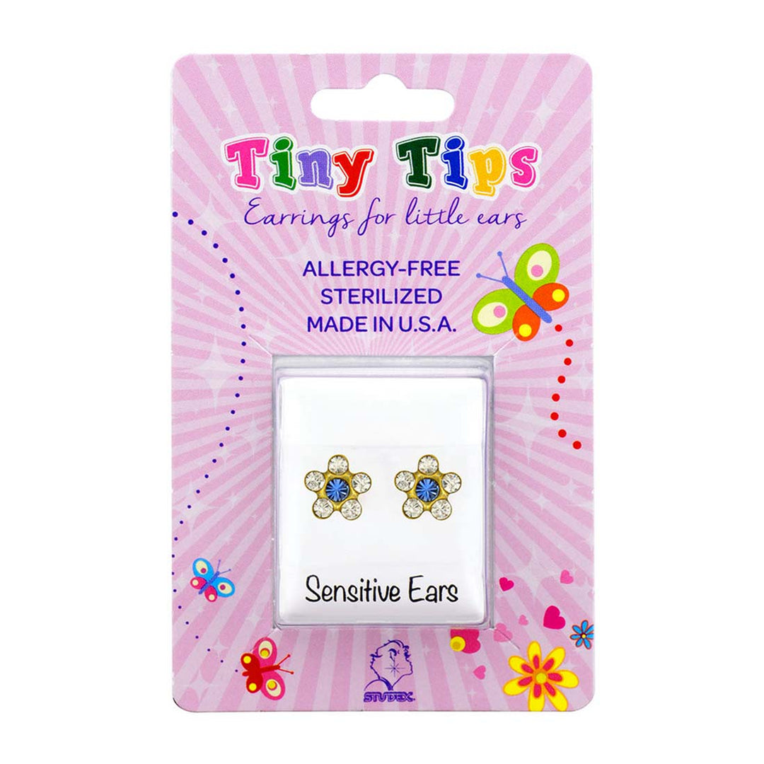 Daisy August Peridot Ð May Emerald Allergy-free Stainless Steel Ear Studs For Kids
