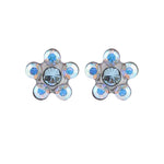 Load image into Gallery viewer, Daisy Ab Crystal-March Aquamarine Allergy-free Stainless Steel Ear Studs For Kids
