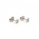 Load image into Gallery viewer, Daisy Ab Crystal-March Aquamarine Allergy-free Stainless Steel Ear Studs For Kids
