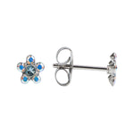 Load image into Gallery viewer, Daisy Ab Crystal-March Aquamarine Allergy-free Stainless Steel Ear Studs For Kids
