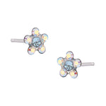 Load image into Gallery viewer, Daisy Ab Crystal-March Aquamarine Allergy-free Stainless Steel Ear Studs For Kids
