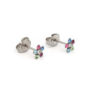 Daisy Rainbow Allergy-free Stainless Steel Ear Studs For Kids