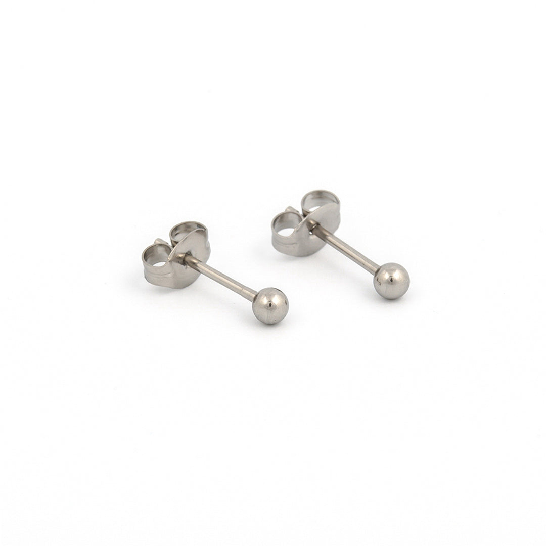 4MM Ball Allergy-free Stainless Steel Ear Studs For Kids