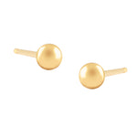 Load image into Gallery viewer, 4MM Ball 24K Pure Gold Plated Ear Studs For Kids
