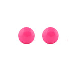 Load image into Gallery viewer, Novelty Neon Hot Pink Button Allergy-free Stainless Steel Ear Studs For Kids
