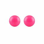 Load image into Gallery viewer, Novelty Neon Hot Pink Button Allergy-free Stainless Steel Ear Studs For Kids
