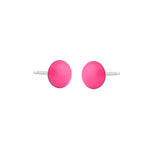 Load image into Gallery viewer, Novelty Neon Hot Pink Button Allergy-free Stainless Steel Ear Studs For Kids
