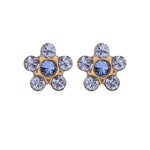 Load image into Gallery viewer, Daisy Light Sapphire Ð September Sapphire 24K Pure Gold Plated Ear Studs For Kids
