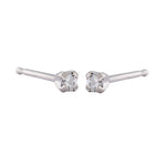 Load image into Gallery viewer, 2MM Cubic Zirconia Allergy-free Stainless Steel Ear Studs For Kids
